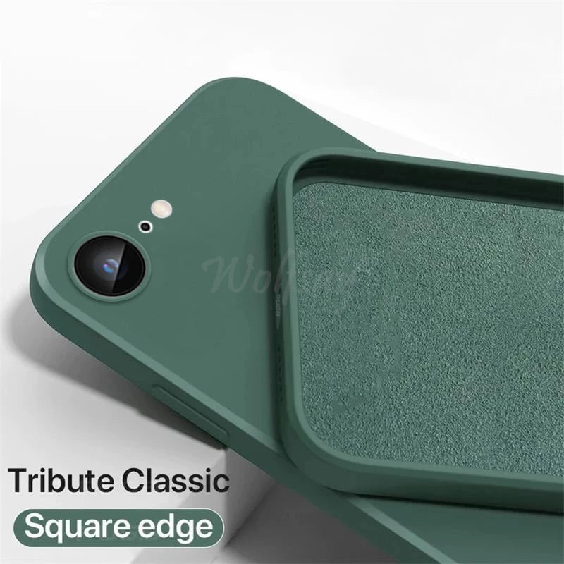 For iPhone 16e Case Liquid Silicone Plain Rubber Funda Phone Protector Case For iPhone 17e Cover For iPhone 17 e 16 E SE 4 Case
