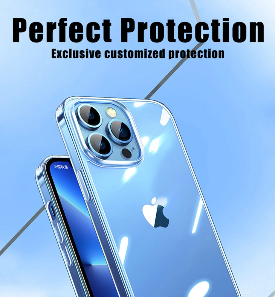 Clear Silicone Soft Case for iPhone 14 Pro Max Cases for iphone 5 6 6s 7 8 X XS Max 11 12 13 14 Plus SE Transparent Cases